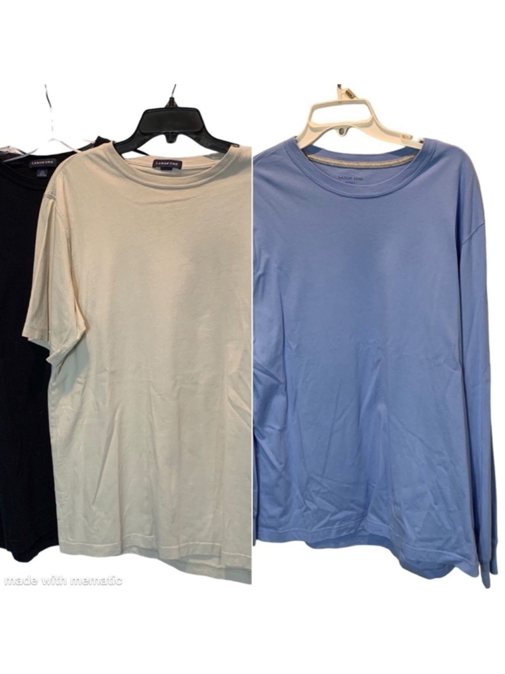 Mens lands end T-shirts bundle of 3 GUC size l